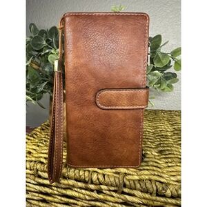 Brown Wristlet Wallet for Women